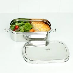A Slice Of Green Stainless Steel Extra Large Oval Lunch Box Home & Baby Care