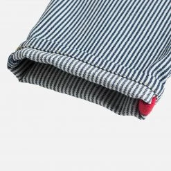 Monty & Co Cotton Porter Dungaree - Indigo Stripe Cotton & Linen