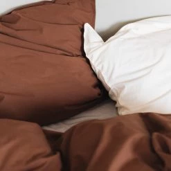 Studio Feder Organic Cotton Duvet & Pillow Cover - Mocha - Single Home & Baby Care