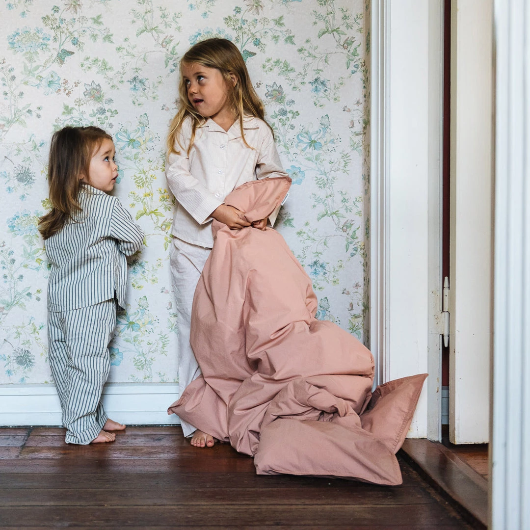 Studio Feder Organic Cotton Duvet & Pillow Cover - Dark Powder - Junior Size 5 Studio Feder Organic Cotton Duvet & Pillow Cover - Dark Powder - Junior Size