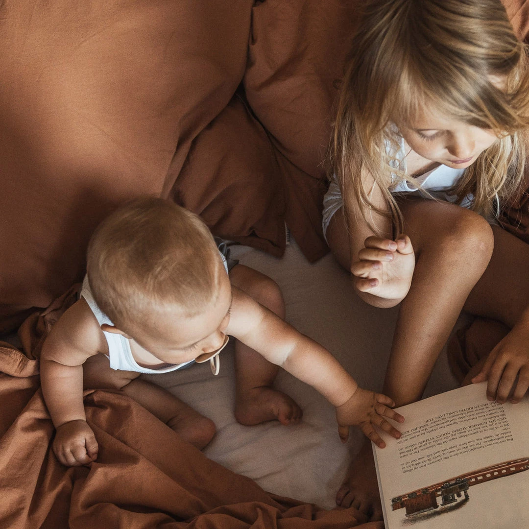 Studio Feder Home & Baby Care Organic Cotton Duvet & Pillow Cover - Caramel - Single 4 Studio Feder Home & Baby Care Organic Cotton Duvet & Pillow Cover - Caramel - Single