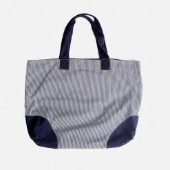 Yarmouth Oilskins Cotton Shopper Bag - Navy Stripe Adults