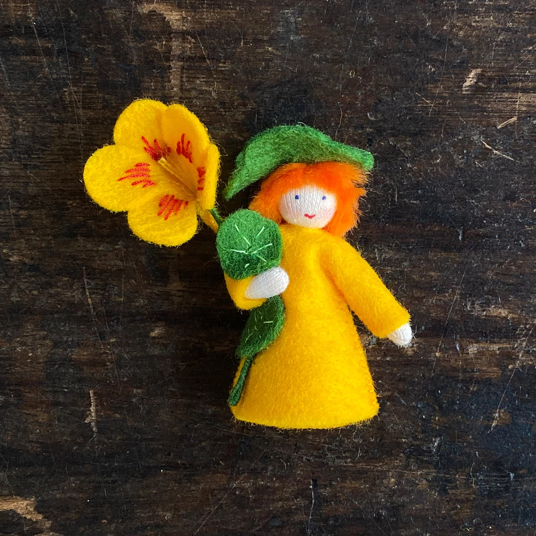 Fairies Handmade Small Wool Flower Fairy Boy - Lady's Slippers - White 4 Fairies Handmade Small Wool Flower Fairy Boy - Lady's Slippers - White