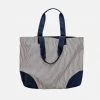 Yarmouth Oilskins Cotton Shopper Bag - Navy Stripe Adults