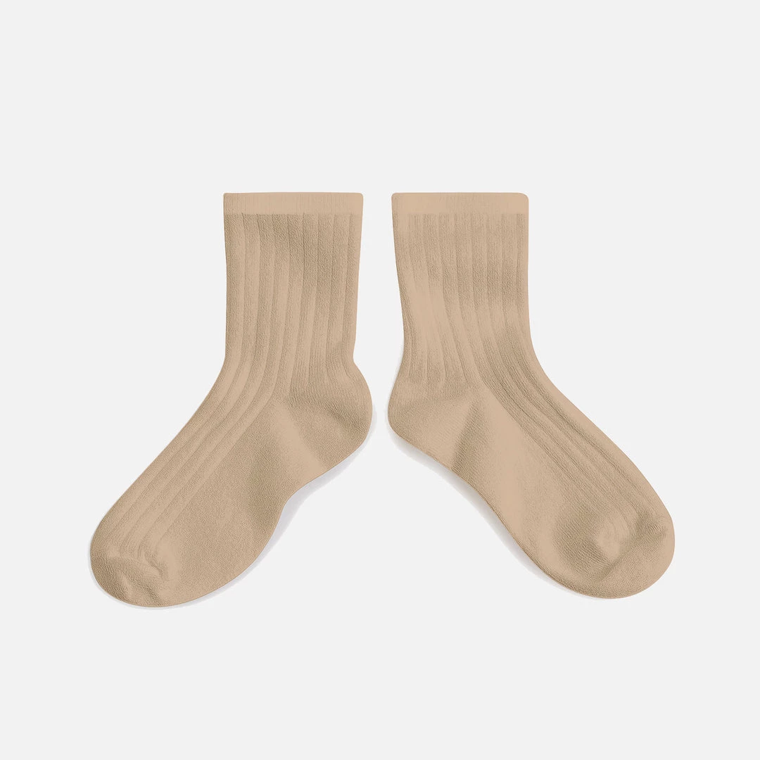 Collegien Adult's Cotton Short Socks - Taupe Adults 3 Collegien Adult's Cotton Short Socks - Taupe Adults