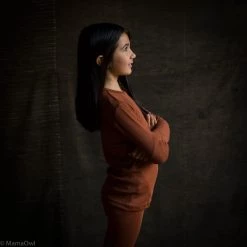 SISKIN By Engel Exclusive Organic Merino Wool & Silk LS Top - Deep Rust Kids Wool