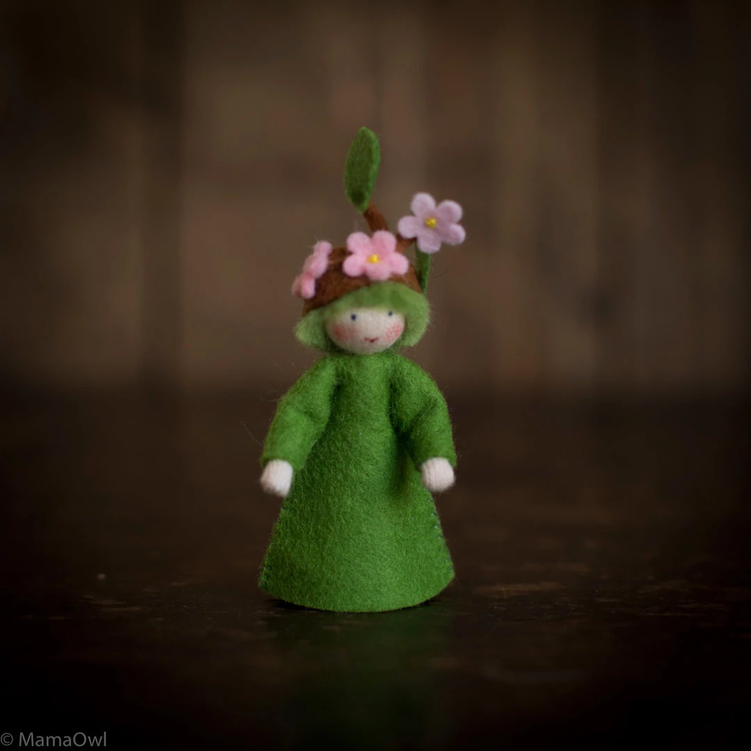 Fairies Handmade Wool Flower Fairy - Blooming Branch Boy - White 3 Fairies Handmade Wool Flower Fairy - Blooming Branch Boy - White