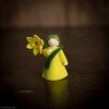 Fairies Toys Handmade Wool Fairy Holding Flower - Daffodil - White