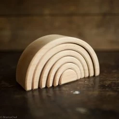 Grimms 6 Piece Wooden Rainbow - Natural Toys