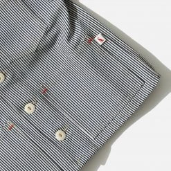 Monty & Co Cotton Foundry Jacket - Indigo Stripe 11 Monty & Co Cotton Foundry Jacket - Indigo Stripe