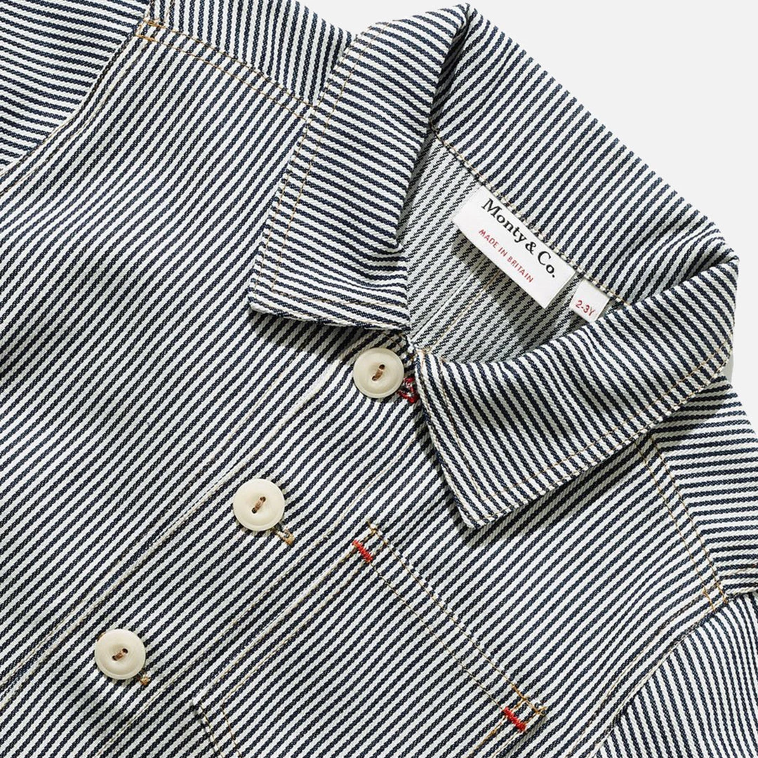 Monty & Co Cotton Foundry Jacket - Indigo Stripe 4 Monty & Co Cotton Foundry Jacket - Indigo Stripe