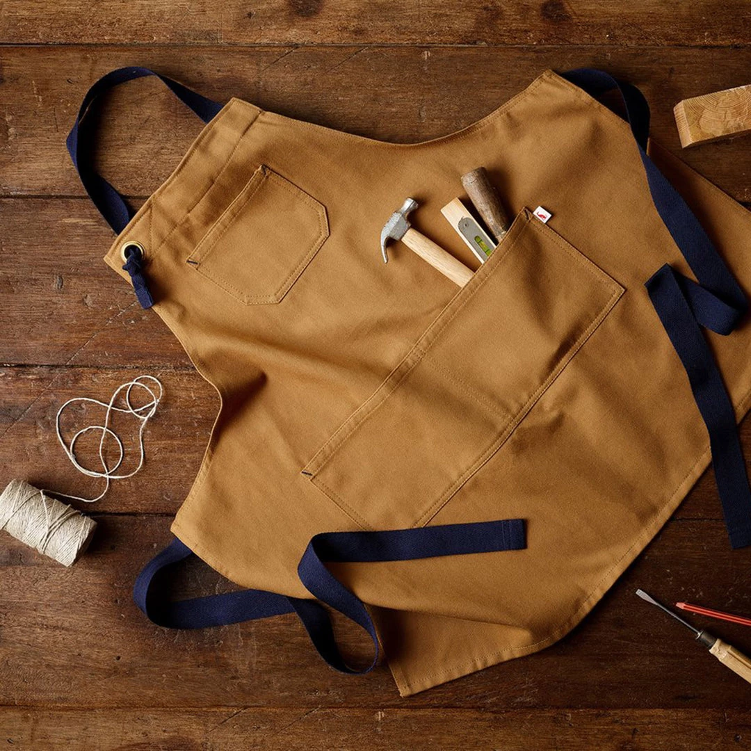 Monty & Co Cotton Maker Apron - Tan 3 Monty & Co Cotton Maker Apron - Tan