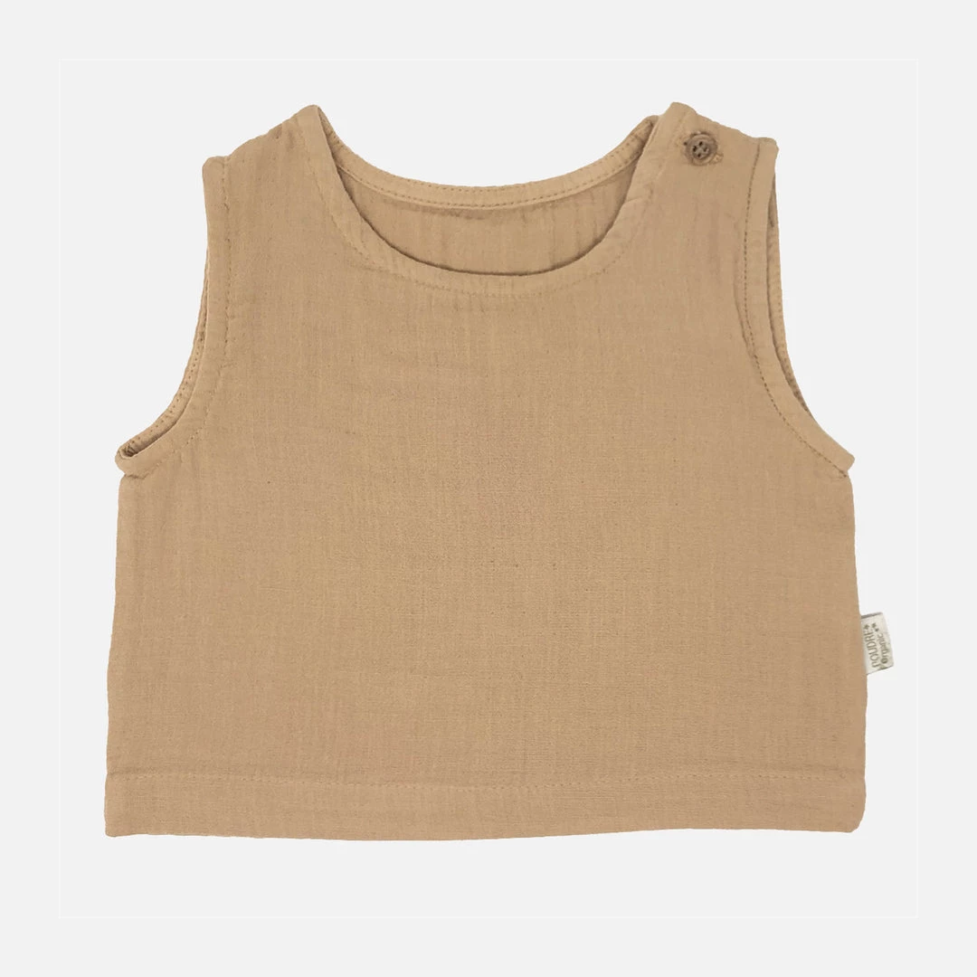 Poudre Organic Organic Cotton Sleeveless Ceylan Top - Indian Tan SALE 4 Poudre Organic Organic Cotton Sleeveless Ceylan Top - Indian Tan SALE