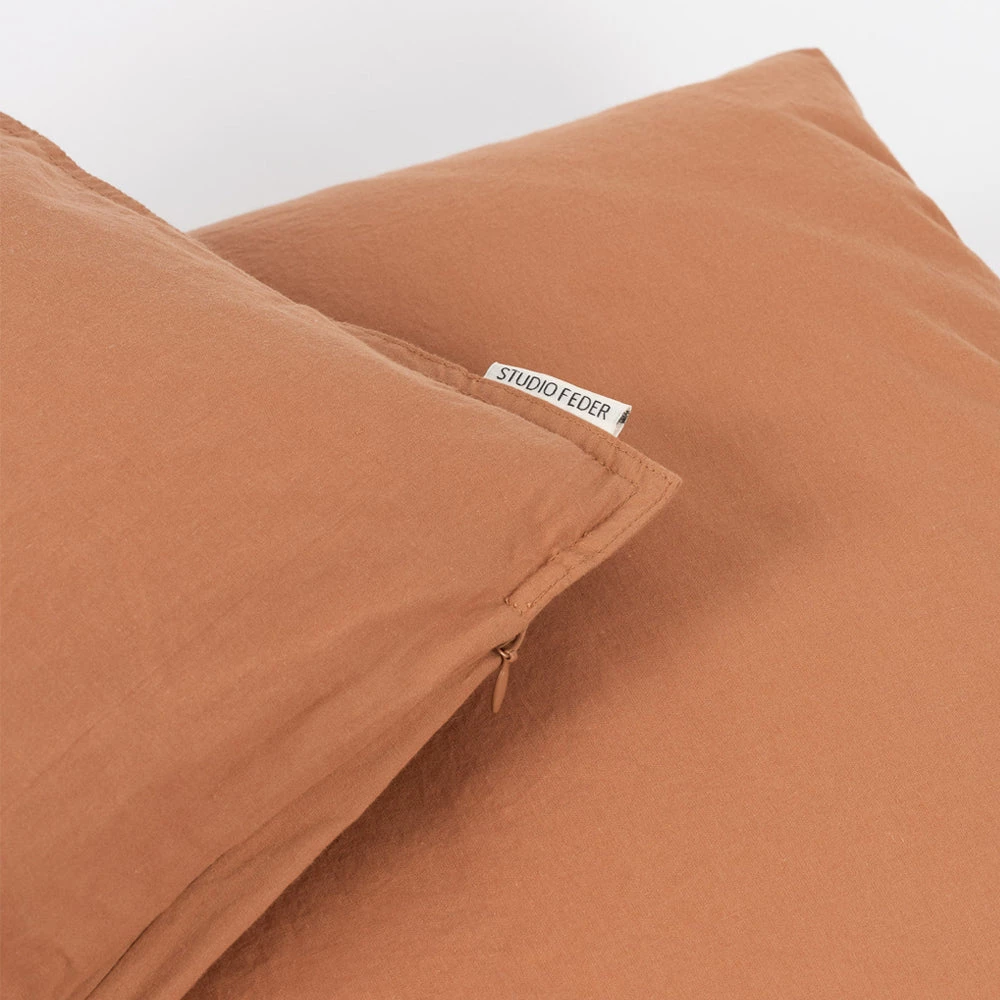 Studio Feder Home & Baby Care Organic Cotton Duvet & Pillow Cover - Caramel - Single 3 Studio Feder Home & Baby Care Organic Cotton Duvet & Pillow Cover - Caramel - Single