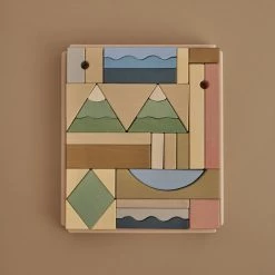 Raduga Grëz Toys Handmade Wooden Mountain Building Blocks