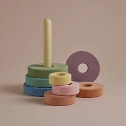 Raduga Grëz Toys Handmade Wooden Stacking Tower - Pastel