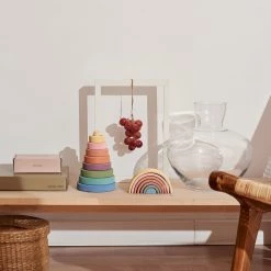 Raduga Grëz Toys Handmade Wooden Stacking Tower - Pastel