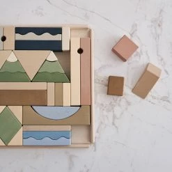 Raduga Grëz Toys Handmade Wooden Mountain Building Blocks