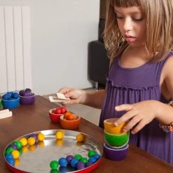 Grapat Toys Wooden Bowls & Marbles - Set Of 6
