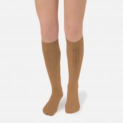 Collegien Adult's Cotton Knee Socks - Caramel 7 Collegien Adult's Cotton Knee Socks - Caramel