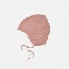 FUB Baby Wool Merino Wool Pointelle Baby Bonnet - Blush 1 FUB Baby Wool Merino Wool Pointelle Baby Bonnet - Blush