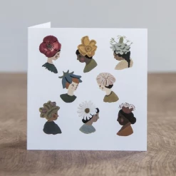 Gemma Koomen Greeting Card - Fine Flower Hats Books & More