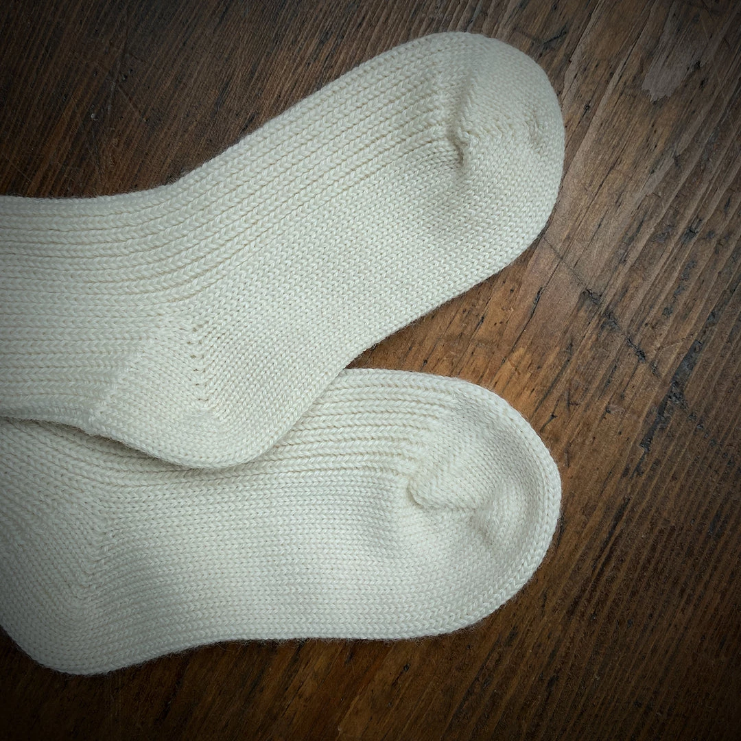 Grödo Baby Wool Organic Wool Chunky Rib Socks - Natural 4 Grödo Baby Wool Organic Wool Chunky Rib Socks - Natural
