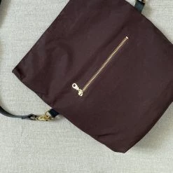 Kate Sheridan Exclusive Waxed Cotton Fold Bag - Burgundy