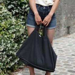 Poudre Organic Home & Baby Care Organic Cotton Canvas Vigne Tote Bag - Pirate Black