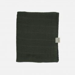 Poudre Organic Organic Cotton Pavot Muslin/Small Scarf - Forest Green