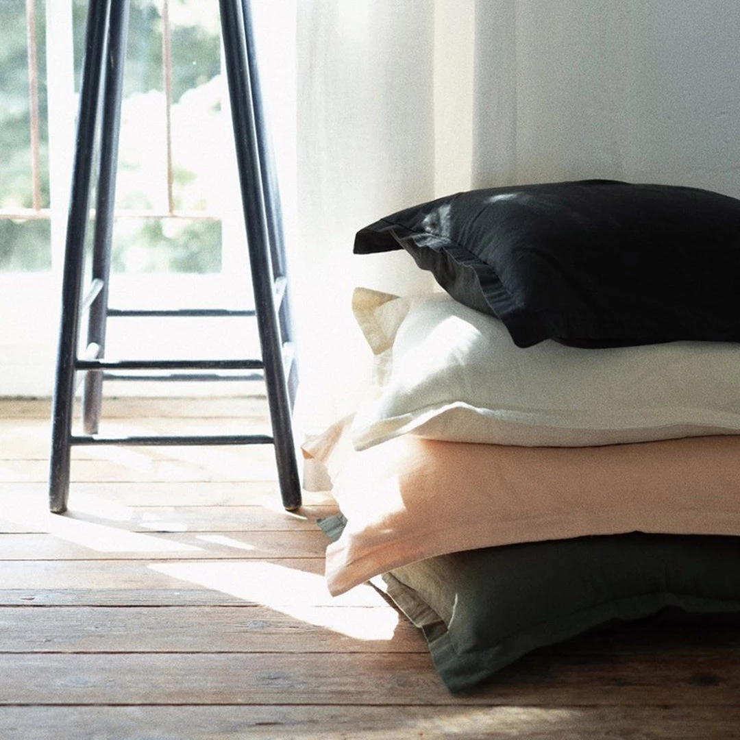 Poudre Organic Organic Cotton Tamaris Pillow Case - Forest Green - Various Sizes Home & Baby Care 3 Poudre Organic Organic Cotton Tamaris Pillow Case - Forest Green - Various Sizes Home & Baby Care