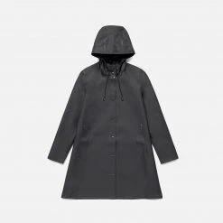 Stutterheim Women's Classic Mosebacke Raincoat - Black