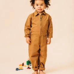 Monty & Co Cotton Engineer Boilersuit - Tan Cotton & Linen