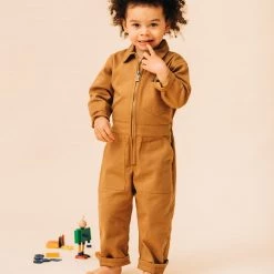Monty & Co Cotton Engineer Boilersuit - Tan Cotton & Linen