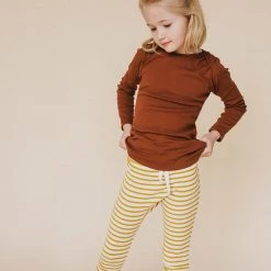 Mabo Cotton & Linen Organic Cotton LS Lap Tee - Chestnut