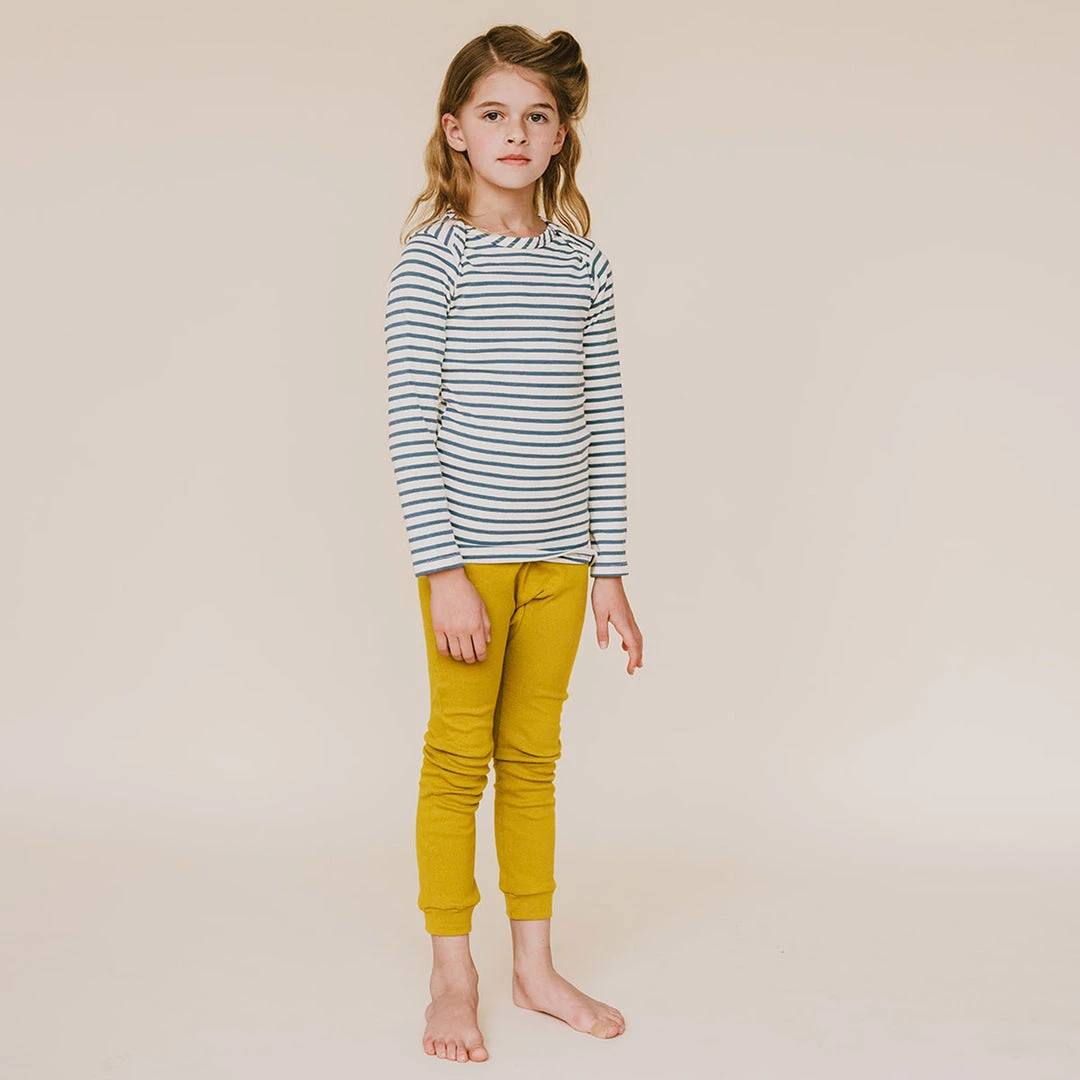 Mabo Organic Cotton LS Tee - Natural/Azure Stripe 5 Mabo Organic Cotton LS Tee - Natural/Azure Stripe