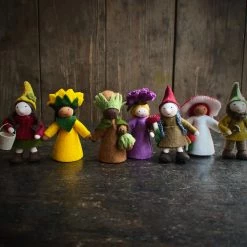 Fairies Toys Handmade Small Wool Fairy - Michaelmas Daisy Girl - White