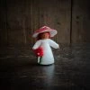Fairies Toys Handmade Small Wool Flower Fairy - Red Mushroom - Brown