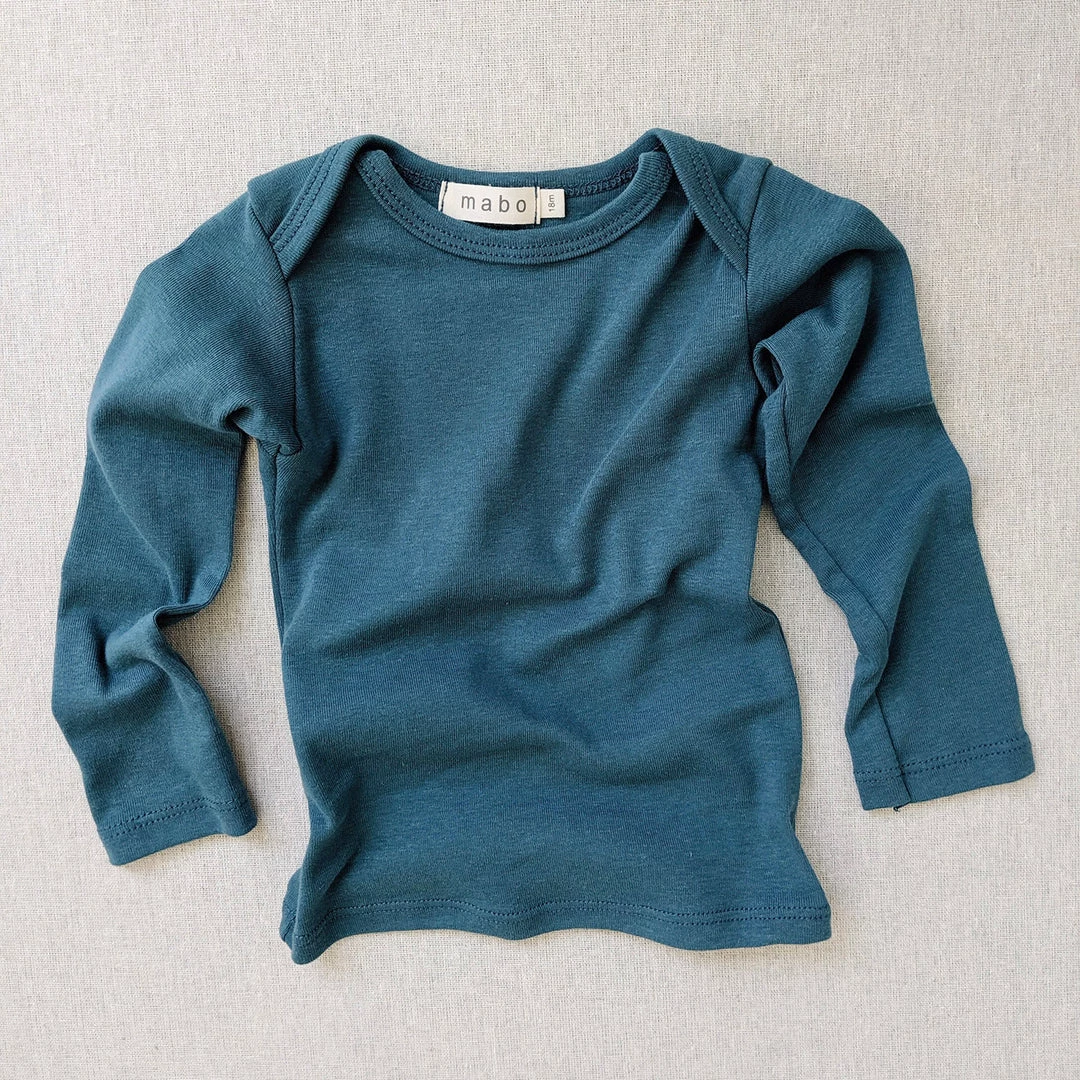 Mabo Organic Cotton LS Lap Tee - Azure 3 Mabo Organic Cotton LS Lap Tee - Azure