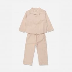 Studio Feder Organic Cotton Pyjamas - Lua Dark Powder Cotton & Linen
