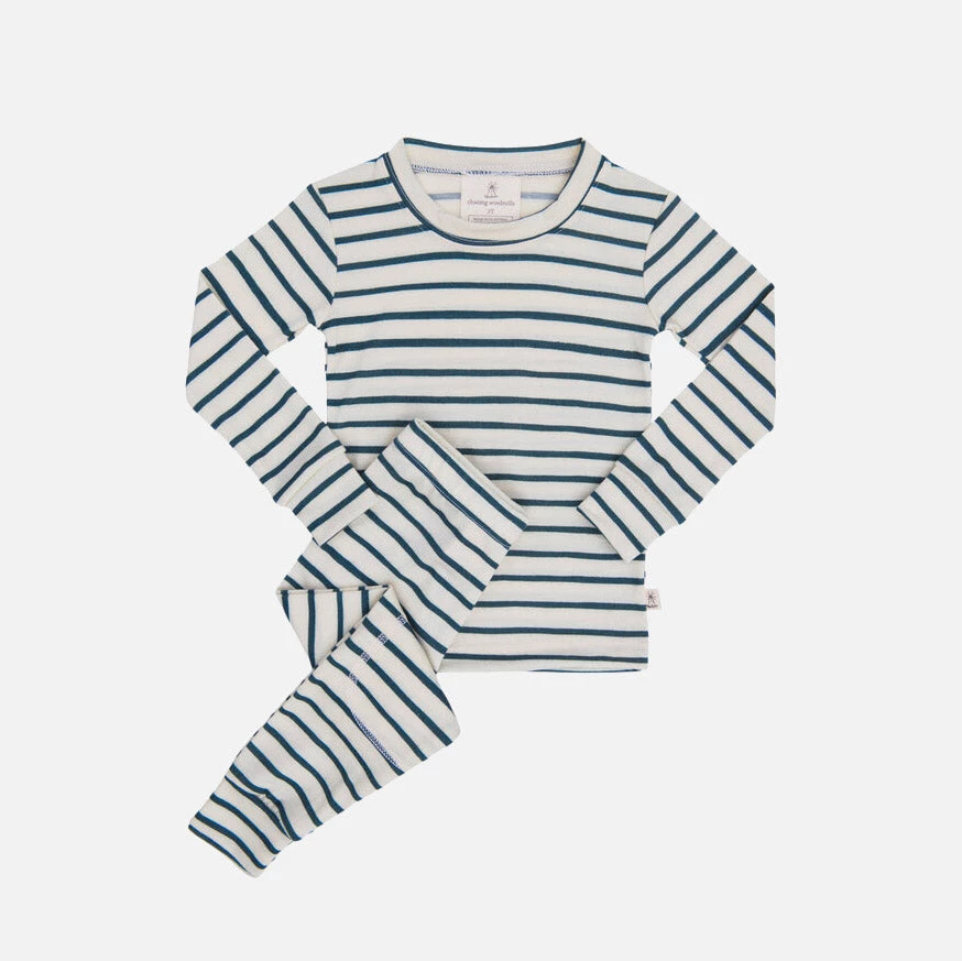 Chasing Windmills Merino Wool Long Johns Set - Baltic Stripe 3 Chasing Windmills Merino Wool Long Johns Set - Baltic Stripe
