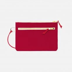 YKRA Bags Cotton Canvas Pouch - Bordeaux