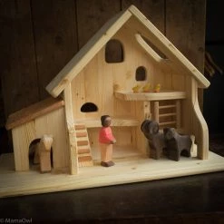 Wooden Toys Wooden Stable For Animals