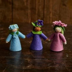 Fairies Handmade Wool Fairy With Flower Headdress - Lilac - White