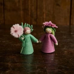 Fairies Handmade Wool Fairy With Flower Headdress - Lilac - White