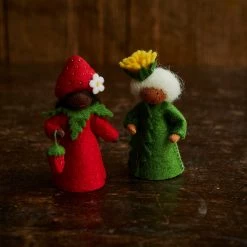 Fairies Handmade Wool Fairy With Flower Headdress - Dandelion - Brown