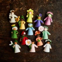 Fairies Handmade Wool Fairy With Flower Headdress - Lilac - White