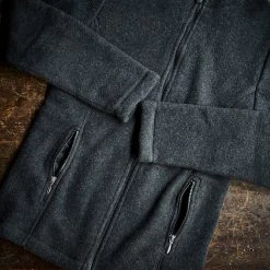 Engel Adult's 100% Organic Merino Wool Fleece Jacket - Black Adults 9 Engel Adult's 100% Organic Merino Wool Fleece Jacket - Black Adults