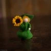 Fairies Handmade Small Wool Fairy With Flower - Sunflower Boy - White Toys