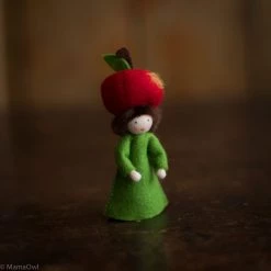 Fairies Toys Handmade Autumn Wool Fairy - Apple - White